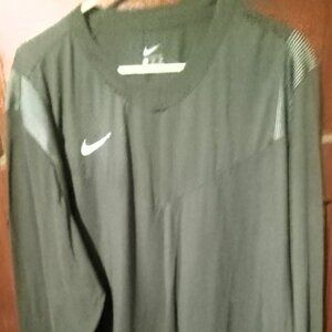 Nike Dri Fit Crew Neck Gray Long Sleeve Top - Size Men's XXL